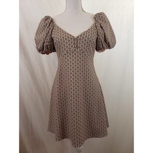 Alice and Olivia Dana puff sleeve dress